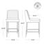 Tabouret de comptoir en similicuir avec dossier capitonné à losanges et structure en métal (ensemble de 2)-130166977