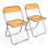 Ensemble de chaises pliantes empilables en acrylique Alcorn