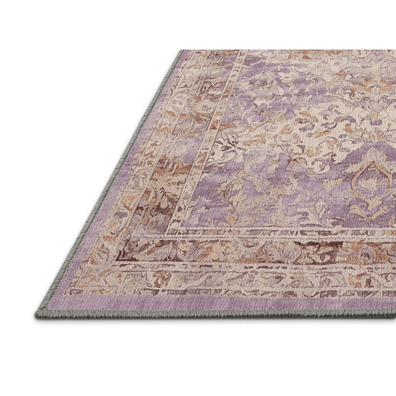 Machine Washable Gray Area Rug, Runner 2' x 5'
