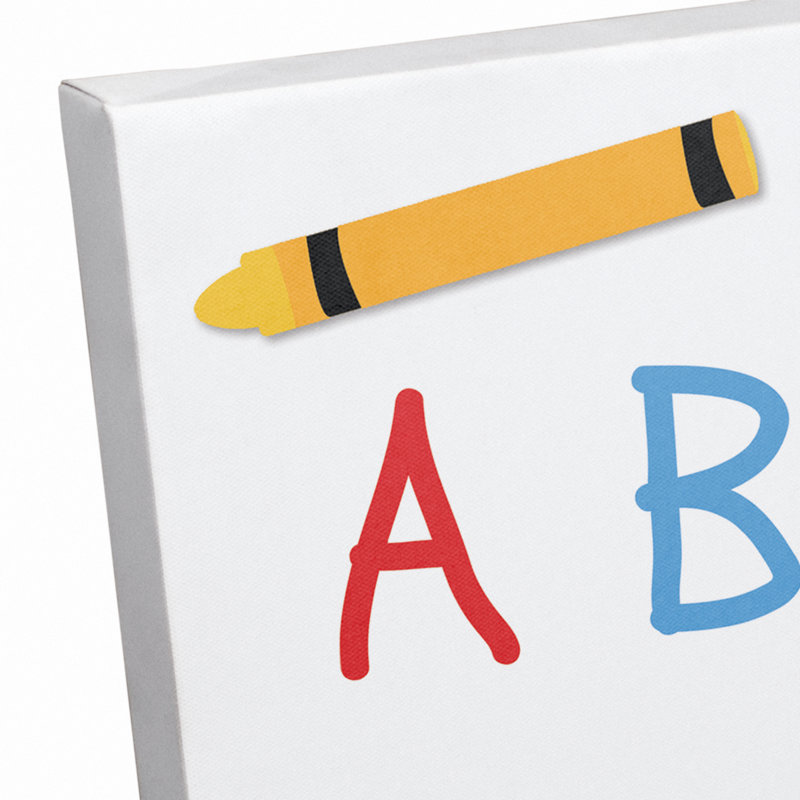 « abc », art sur toile Madiun, H 12 po x l 36 po x P 1,25 po, Toile tendue