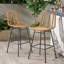 Tabourets de bar d'extérieur en osier Sawtelle (ensemble de 2)-1487956947