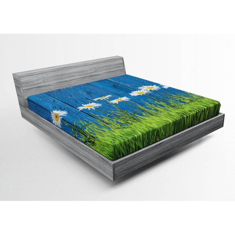 Microfiber Floral Fitted Sheet, Full Fitted Sheet