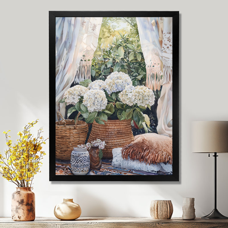 Harriss - Art mural sur toile floral, Noir, noir, noir, noir, H 20 po x l 12 po, Reproduction encadrée d'une seule photo