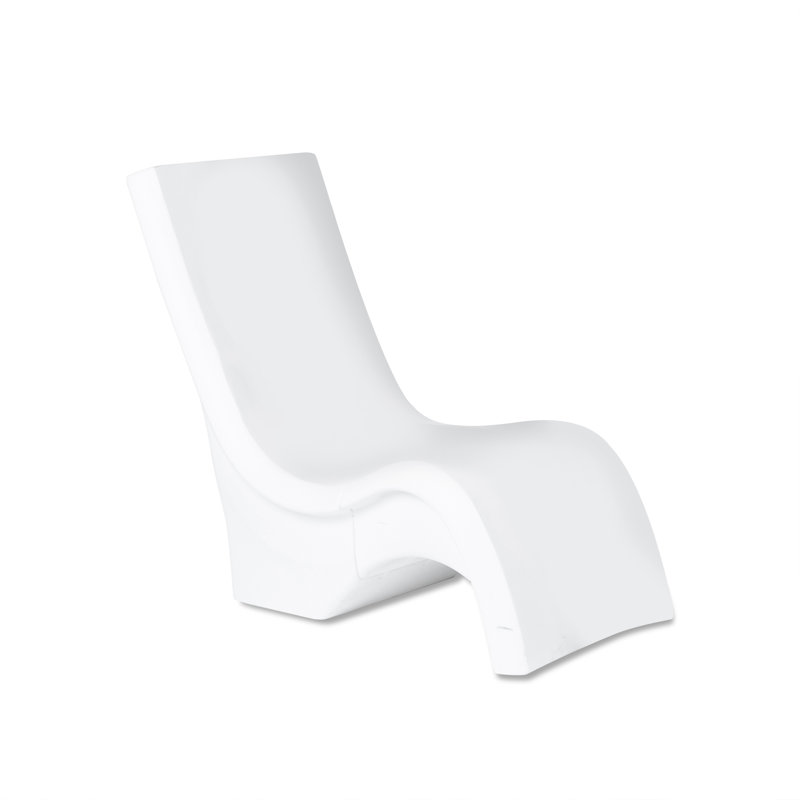 Step2 White Vero Chair Tall 15" In-Pool Ledge Lounger and Patio Chair