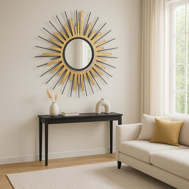 Sunburst Metallic Mirrored Wall Art