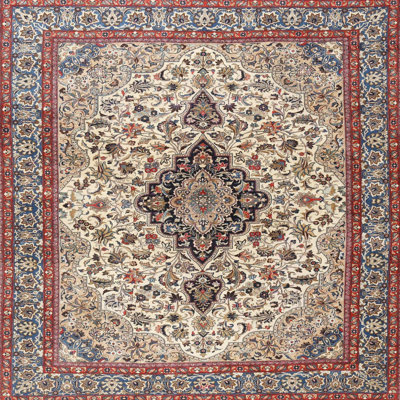 Tapis traditionnel mehroon/noir/bleu Azzitta