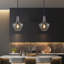 Luminaire suspendu en verre transparent à 1 lumière pour salle à manger Meltzer-118010742