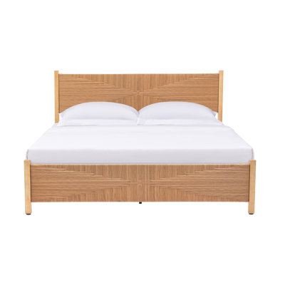 Boho Solid Wood Hand-woven PE Rattan Bed