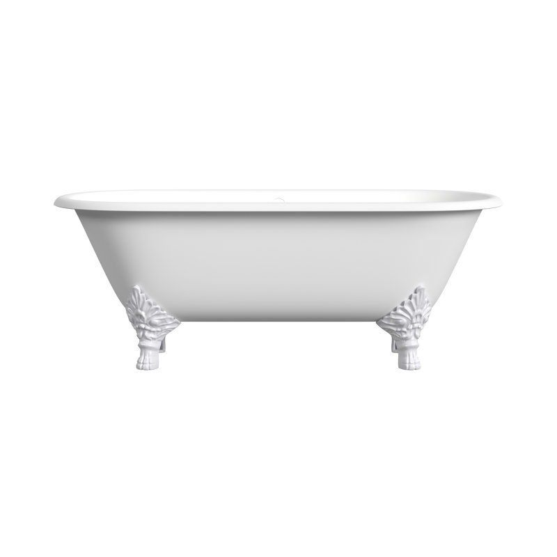 Carlton 70'' L Soaking Bathtub, White, White Interior with White Exterior
