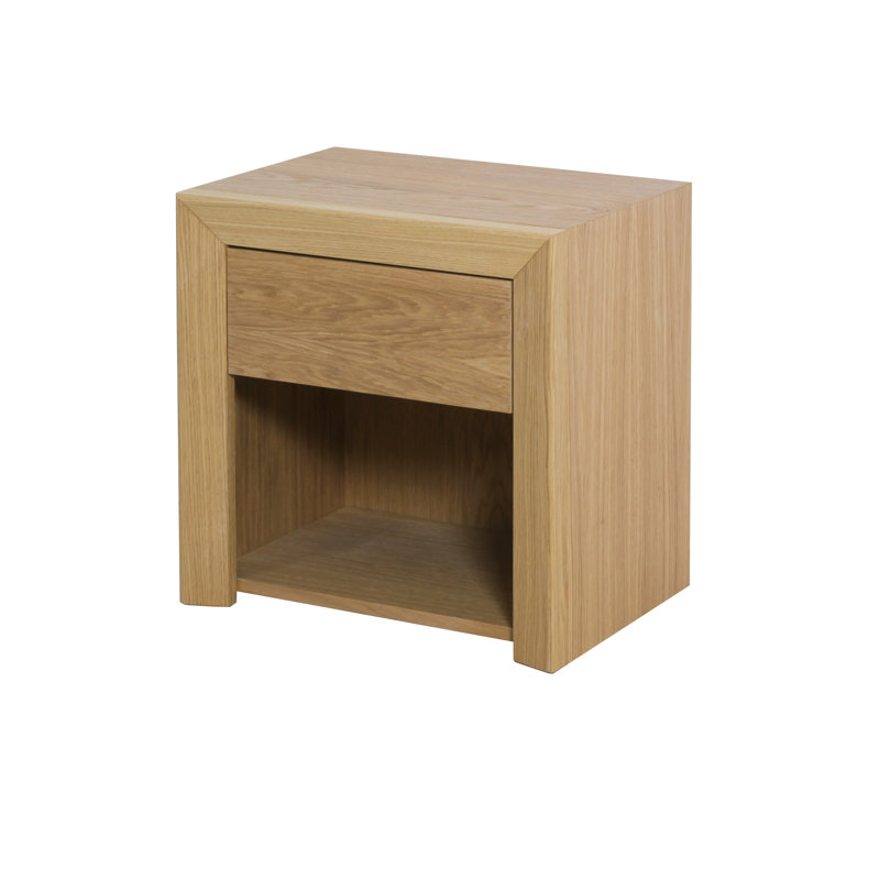 Aguilera 50cm W Solid + Manufactured Wood Bedside Table