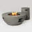 Steel Propane Fire Bowl Outdoor Round Propane Fire Pit With Tank Holder