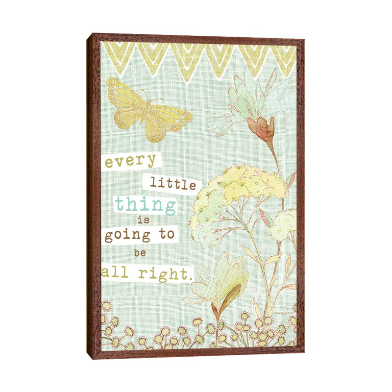 Every Little Thing 1 Piece Painting on Canvas, 66.04cm H x 45.72cm W x 3.81cm D, Classic Brown Wood Floater Framed