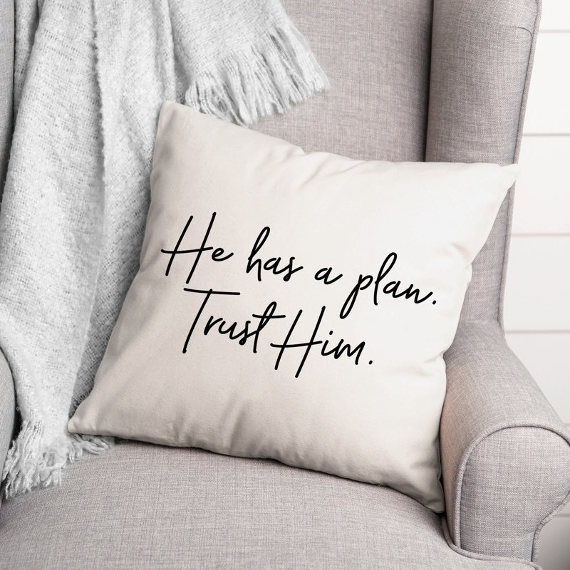 Black And White Typography Collection Throw Pillow