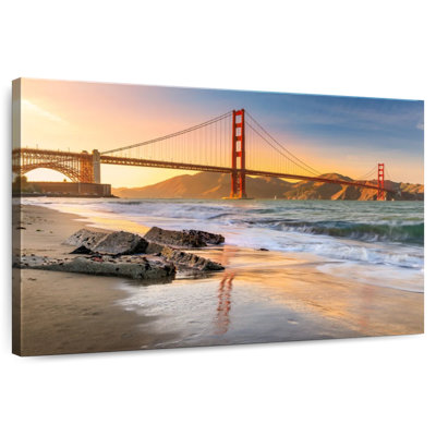 Coucher de soleil au pont Golden Gate
