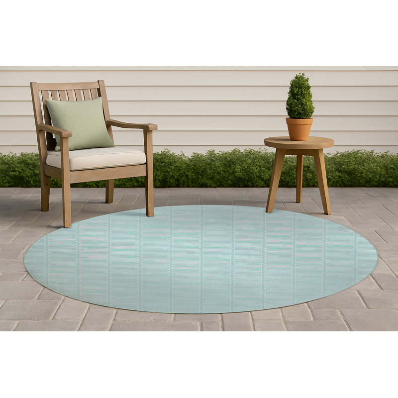 Tapis d'extérieur antidérapant Block Maze, Rond 5 pi