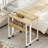 Folding Desk Small Rolling Desk With Storage Shelf,24.8 Inch Foldable Computer Desk With Wheels For Small Space,Easy Assembly,Oak