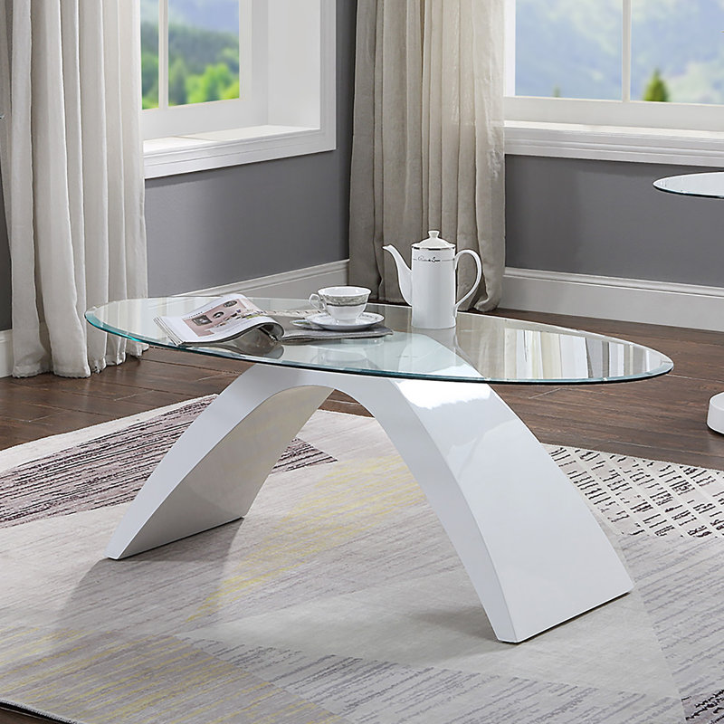 Estin Glass Top Single Coffee Table
