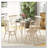 35" Small Kitchen Table Round Dining Table