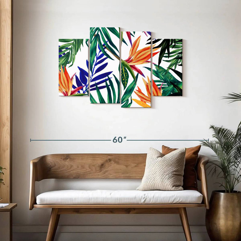 Harnek Vibrant Tropical Foliage, 27" H x 43" W
