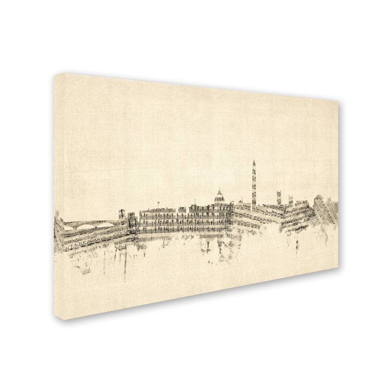 « washington dc », impression sur toile tendue, H 22 po x l 32 po x P 2 po