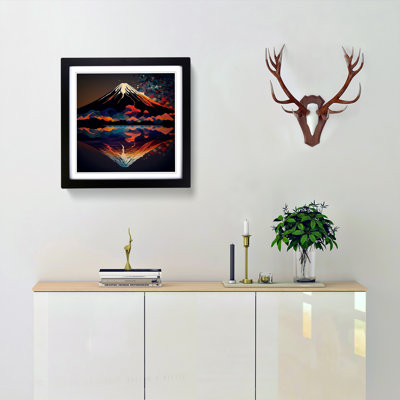 Mount Fuji Abstract Art - Framed Print