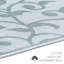 Tapis gris / bleu sarcelle en coton à motif floral Beyla-181331009