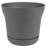 Saturn Traditional Plastic Indoor/Outdoor Round Planter with Saucer-353335650-310154103