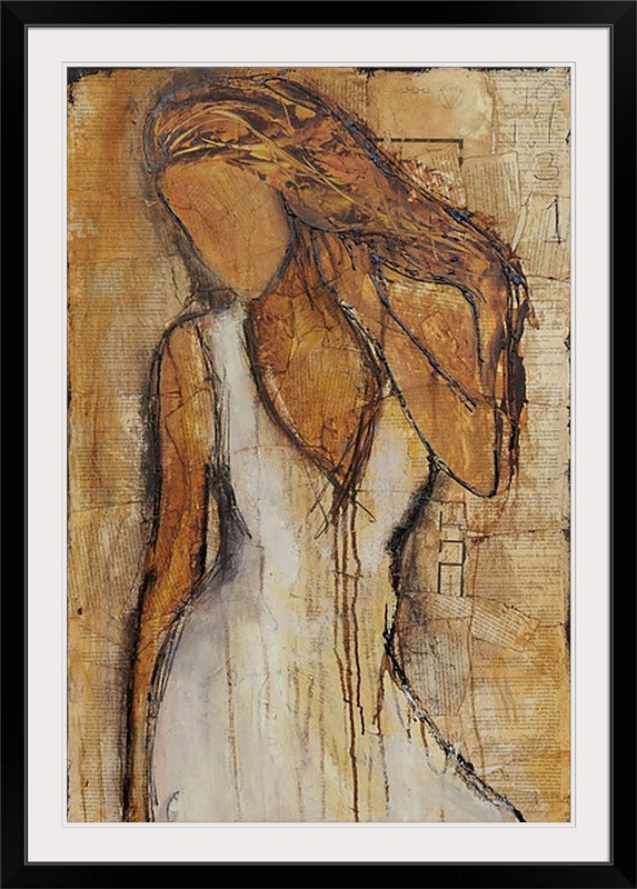 «Love Story» par Frisco, reproduction d'art, H 38 po x l 28 po x P 1 po, Cadre noir