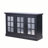Storage sideboard cabinet with decorative acrylic mirrored doors, adjustable shelf for dining room, living room, kitchen, metal handles, MDF 3D wood grain finish-640035259-640035261