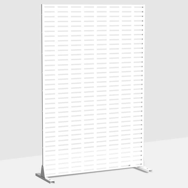 Panneau de clôture en métal Iris 72 po, Blanc