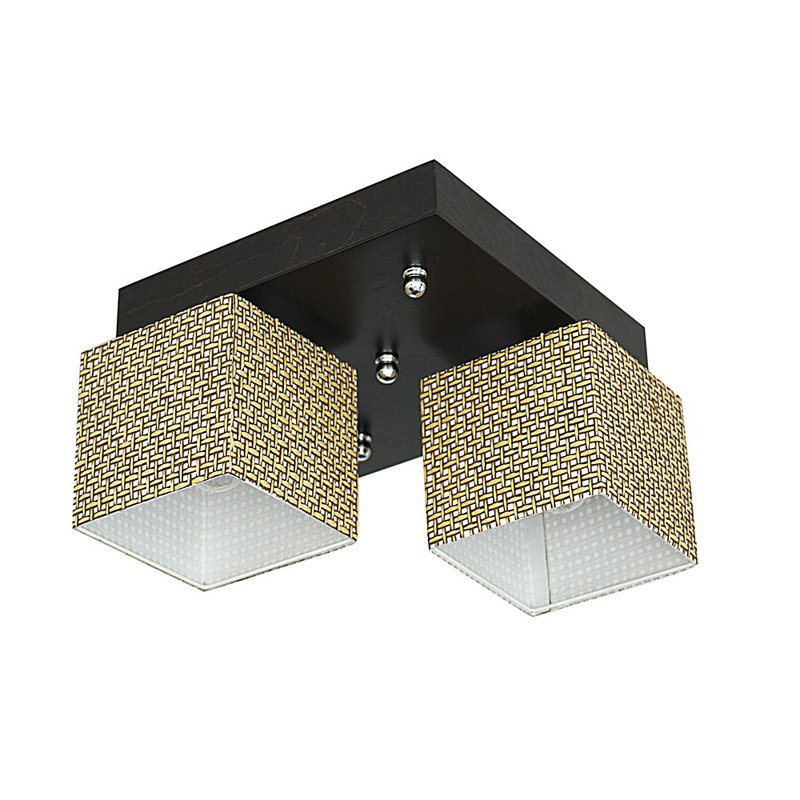 Partee Semi Flush Mount, Dark brown