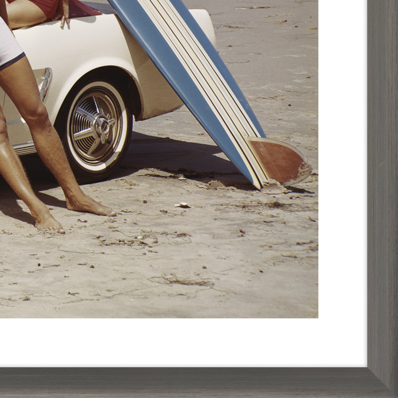 Friends Having Fun On Beach Giclee Print by Getty Images