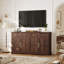 Buffet 63 po à 4 tiroirs, console de bar avec poignées dorées, crédence de rangement style campagne, brun-1594343587
