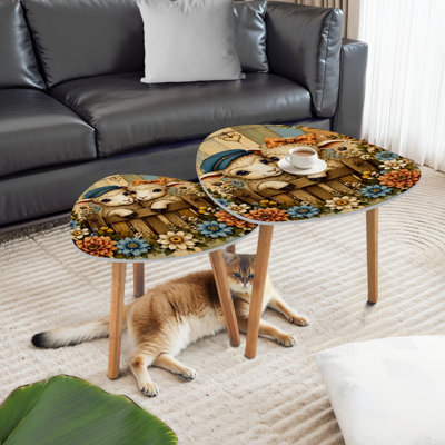 Ensemble de 2 tables gigognes Triangle Nesting