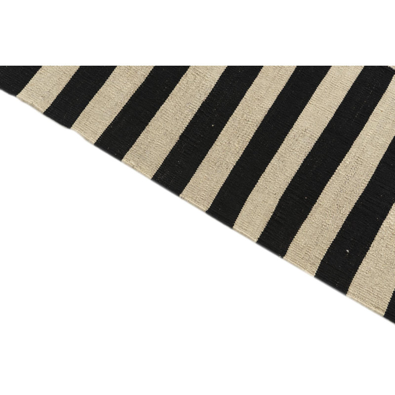 Tapis noir et blanc Ivey