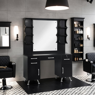 Beka Vanity Set with Mirror Make up Table Spa Beauty Styling Barber Station