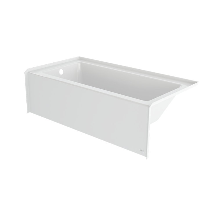 SIGNATURE® Rectangle Flat Front 6632 Skirted Soaking LH Access Panel Oyster