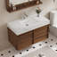 Meuble-lavabo moderne 36 po avec lavabo, plateau de table en pierre frittée brillante, 4 tiroirs, pré-assemblé