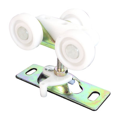 Ensemble de rouleau de porte en plastique 3/4 po, blanc (paquet de 2)