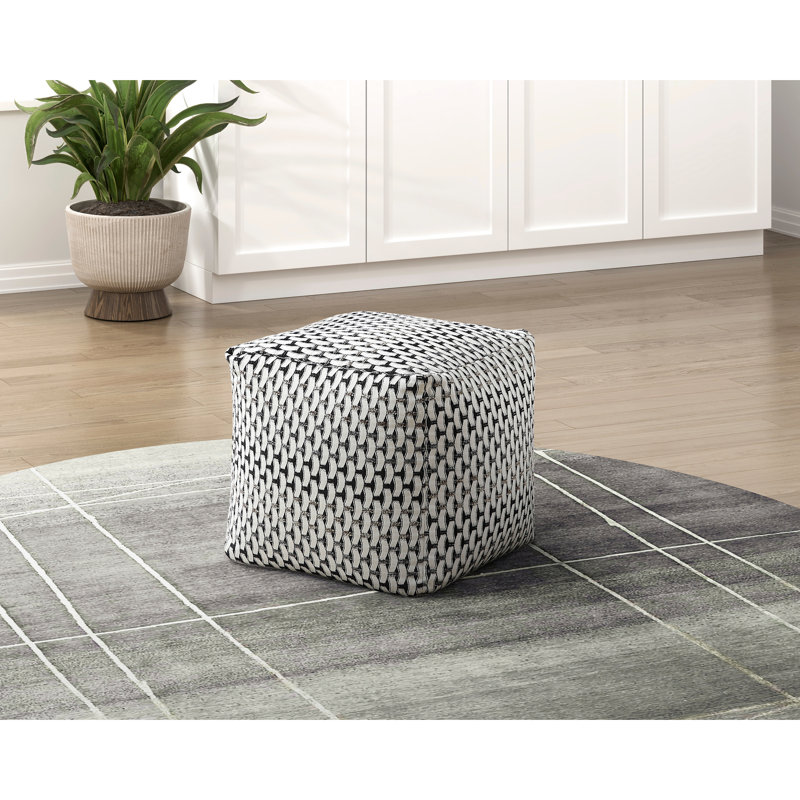 Pouf carré en tissu moderne, plancher antidérapant, capacité de poids de 300 lb, multicolore, antidérapant recouvert de cubes de 16 po, multicolore, 16 po x 16 po x 16 po