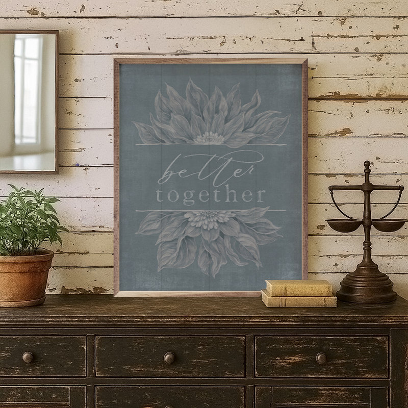 Better Better Floral - bleu, H 20 po x l 16 po