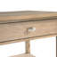Table de centre de salon classique en bois à finition naturelle avec 2 tiroirs et tablette ouverte