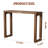 Solid Wood Console Table - Narrow Entryway Table, 47.2 Inch Sofa Tables Behind Couch, Farmhouse Console Tables For Entryway, Hallway, Living Room, Foyer, Easy Assembly - Walnut