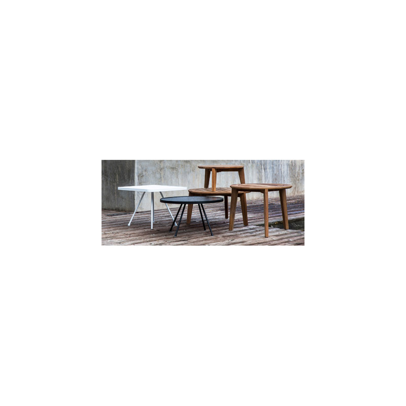 Attol Outdoor Square Coffee Table, 17.63" W x 17.63" L x 19.19" H, Anthracite