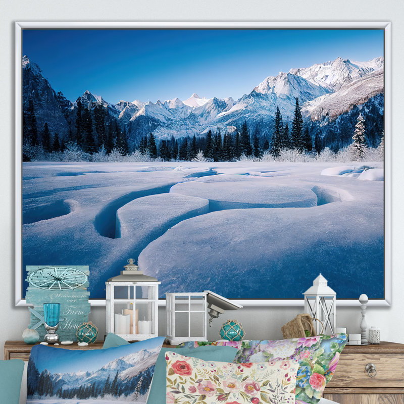 «Winter Alaskan Beauty II» sur toile, H 34 po x l 44 po x P 1,5 po, Toile blanche