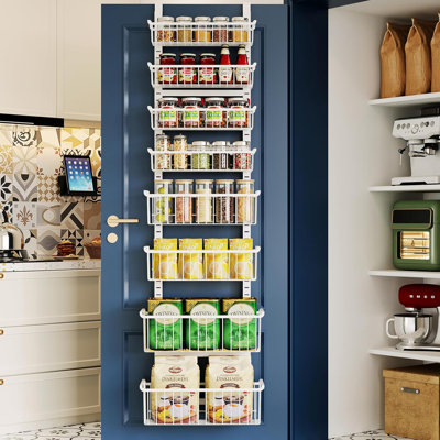 Metal Hanging Spice Rack for Pantry Organizers and Storage