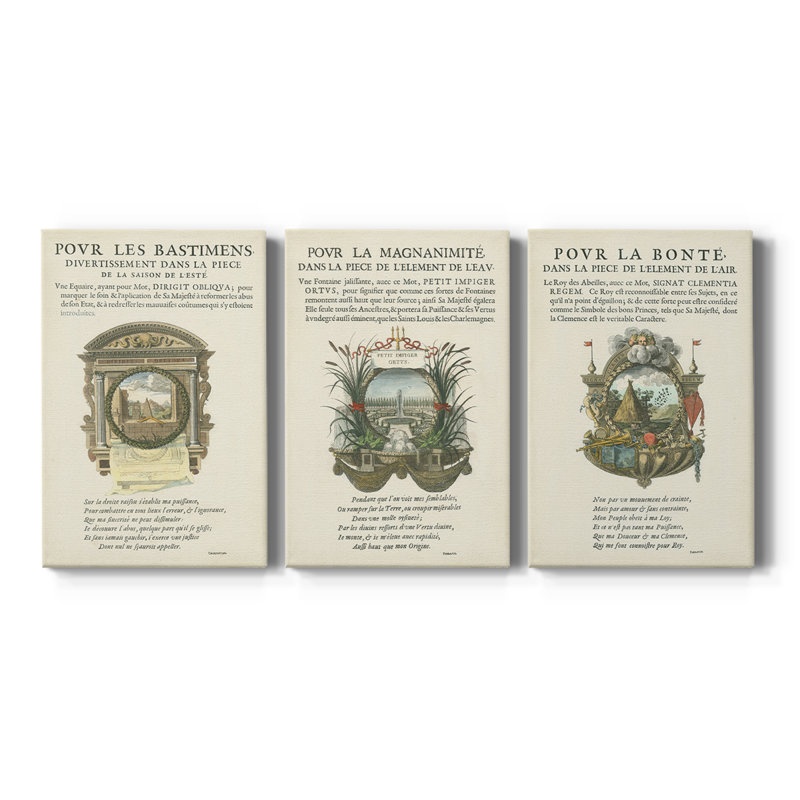 Ex-libris imprimé I - toile tendue sur mesure - 3 pièces, H 12 po x l 24 po