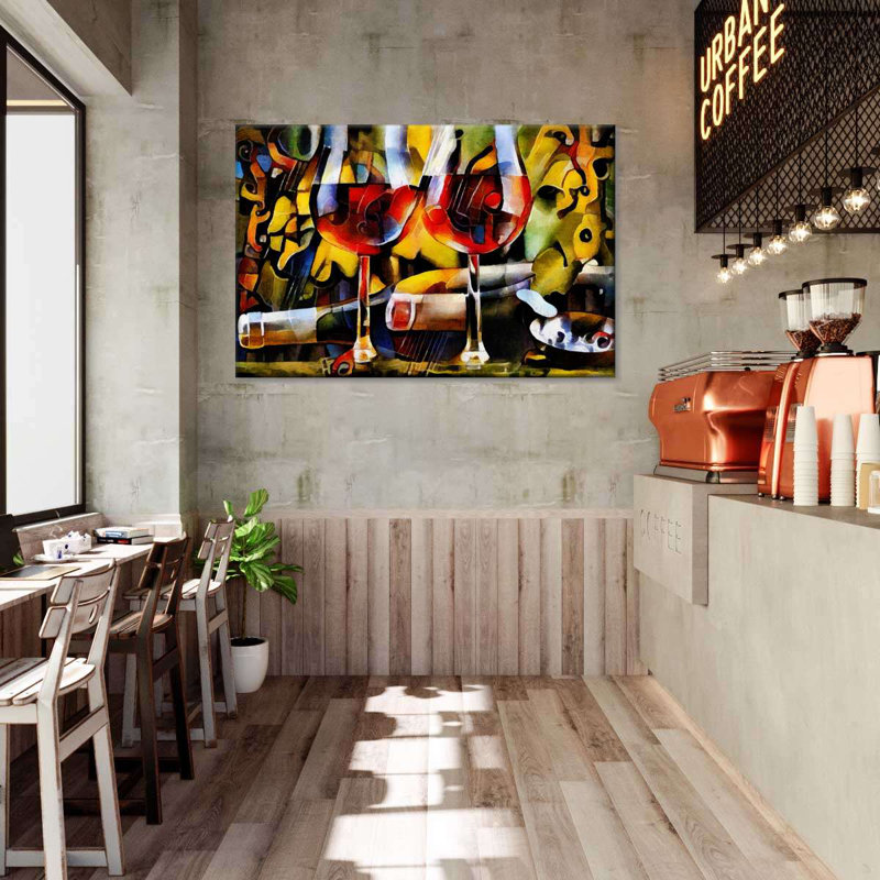 Vin sur toile, H 26 po x l 39 po x P 1,25 po