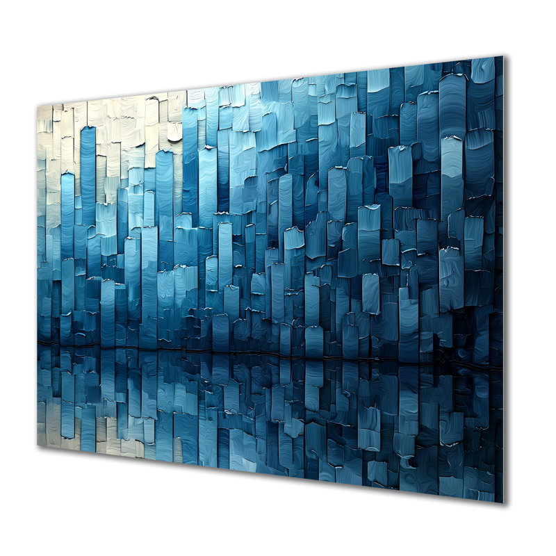 «Drip Paint» de Blue Cubic Matrix III, H 12 po x l 20 po