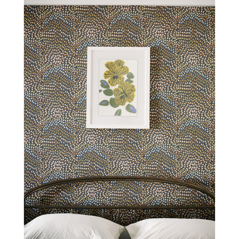 Jandaya 10' L x 24" W Peel and Stick Wallpaper Roll, Black Starling, Self-adhesive